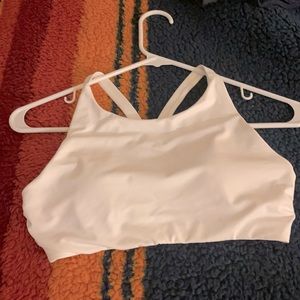 New without tags white full coverage bikini top from Athleta in a size xs.